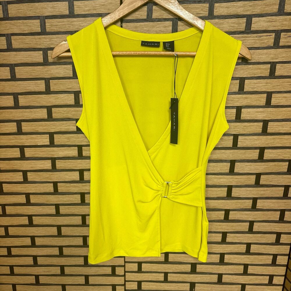 Tahari Yellow Tank Top Size Small